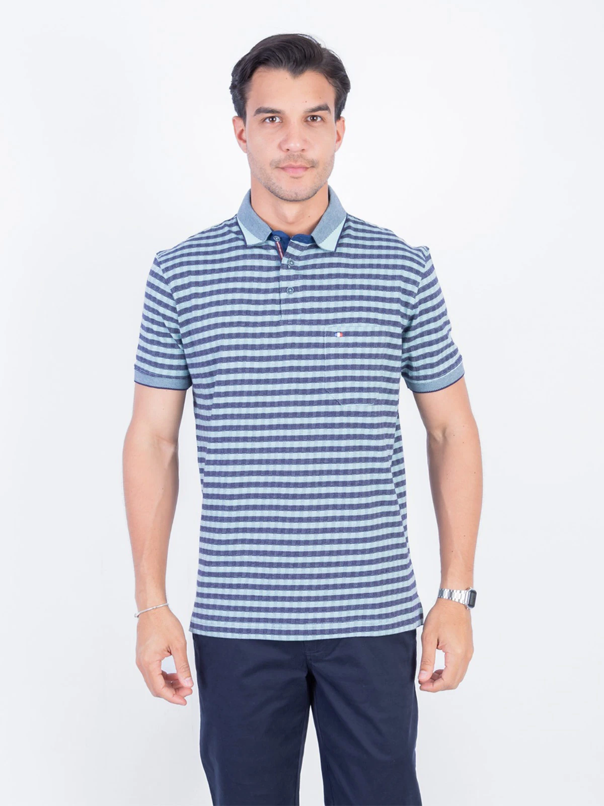 POLO MANGA CORTA HOMBRE PIERRE CARDIN BOX FULL JACQUARD PC-6217PO - 1