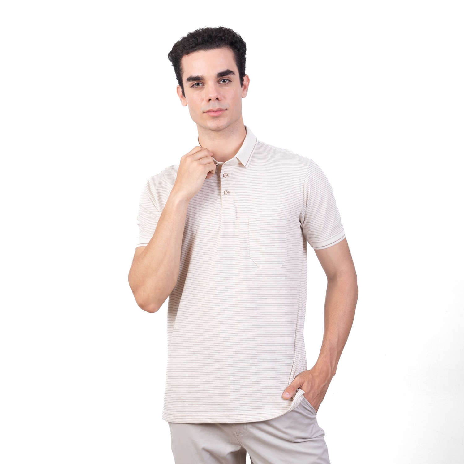 POLO MANGA CORTA HOMBRE PIERRE CARDIN JACQUARD - 1