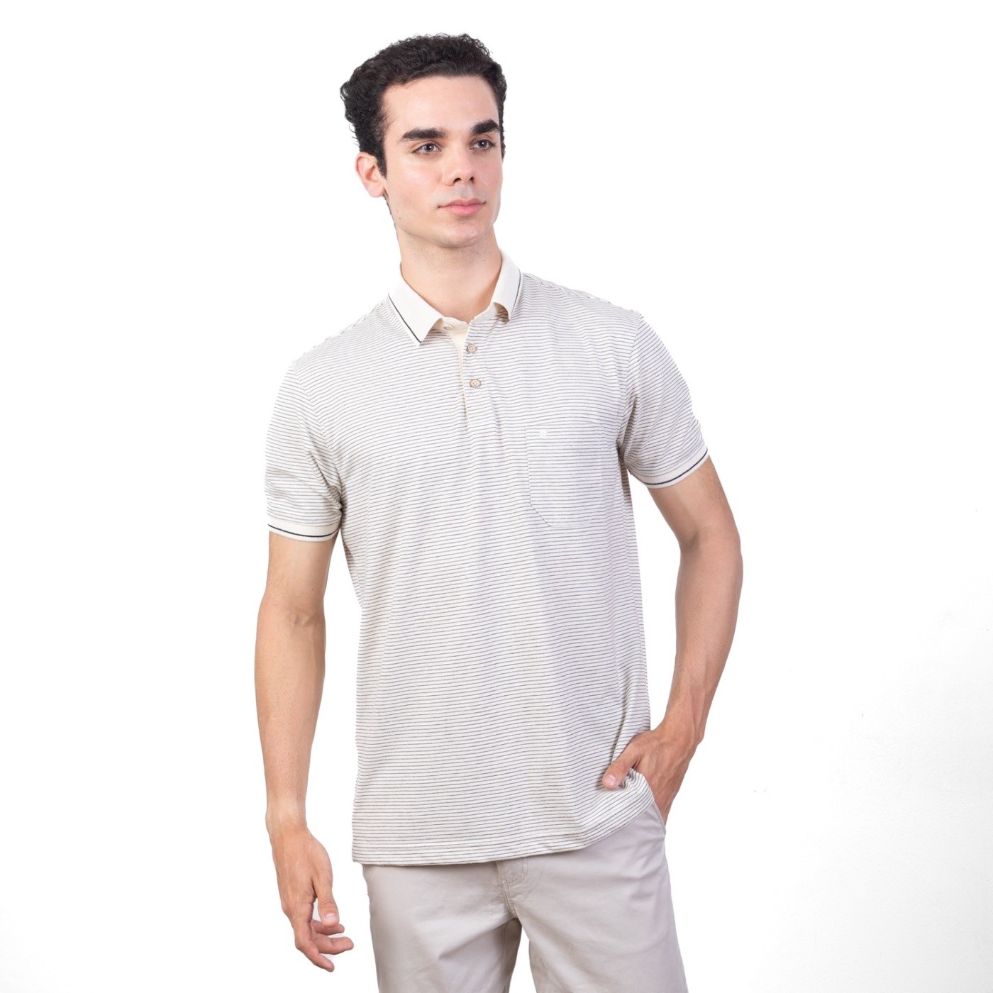 POLO MANGA CORTA HOMBRE PIERRE CARDIN JACQUARD - 1