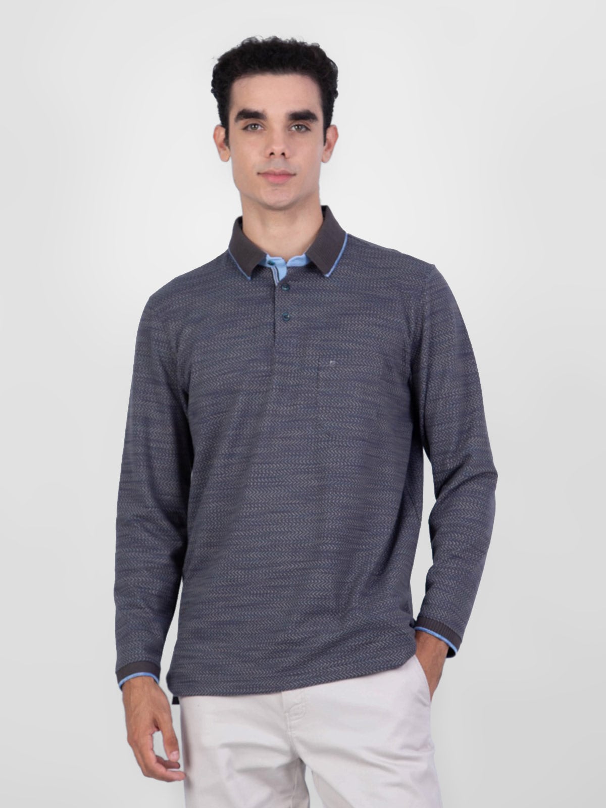 POLO MANGA LARGA HOMBRE PIERRE CARDIN PC-63104POO - 1