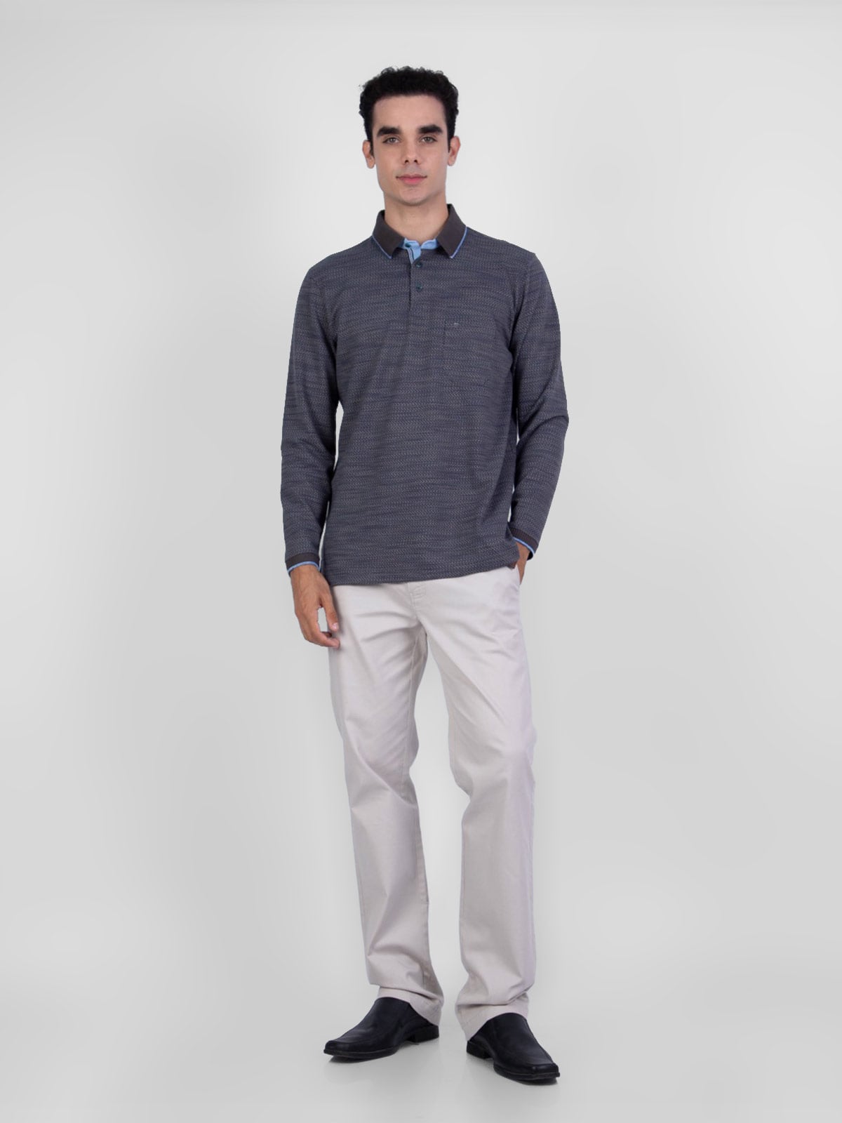POLO MANGA LARGA HOMBRE PIERRE CARDIN PC-63104POO - 4