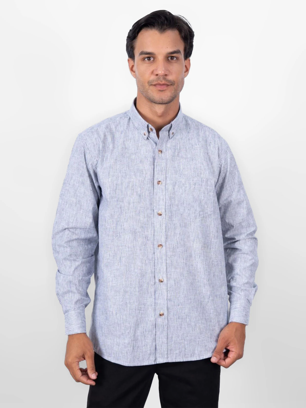 CAMISA MANGA LARGA LINO HOMBRE PIERRE CARDIN - 1