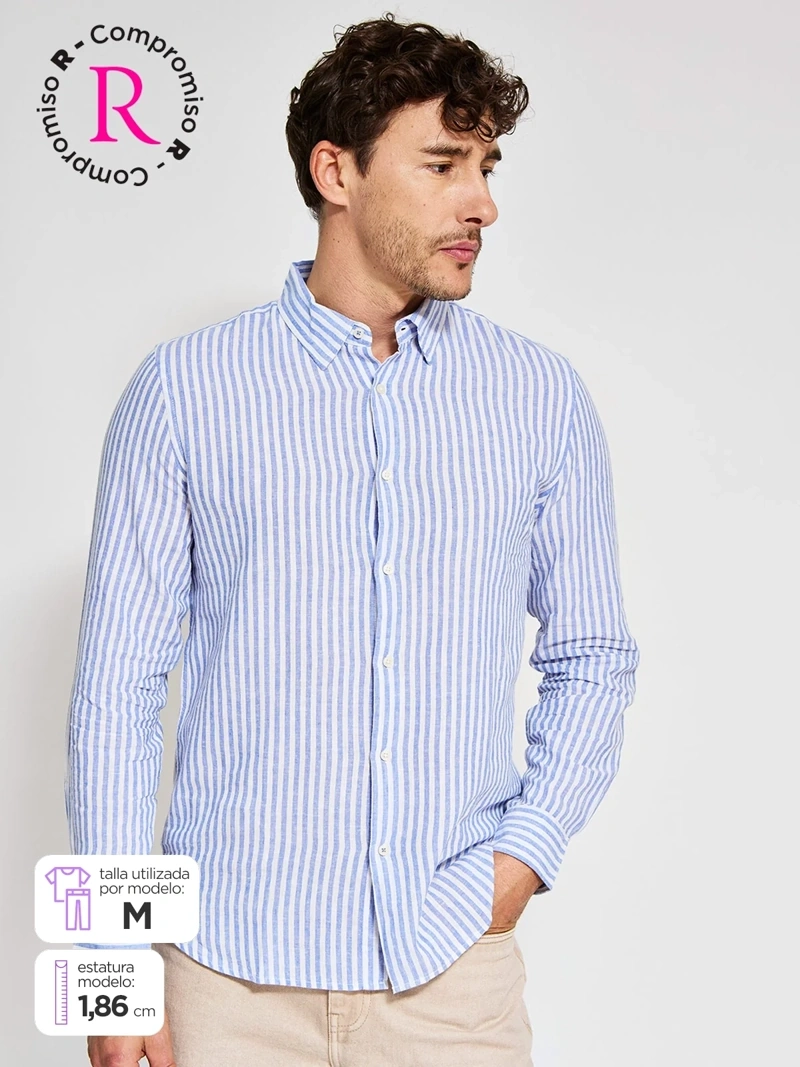 CAMISAS MANGA LARGA HOMBRE MARQUIS LINEAS - 1