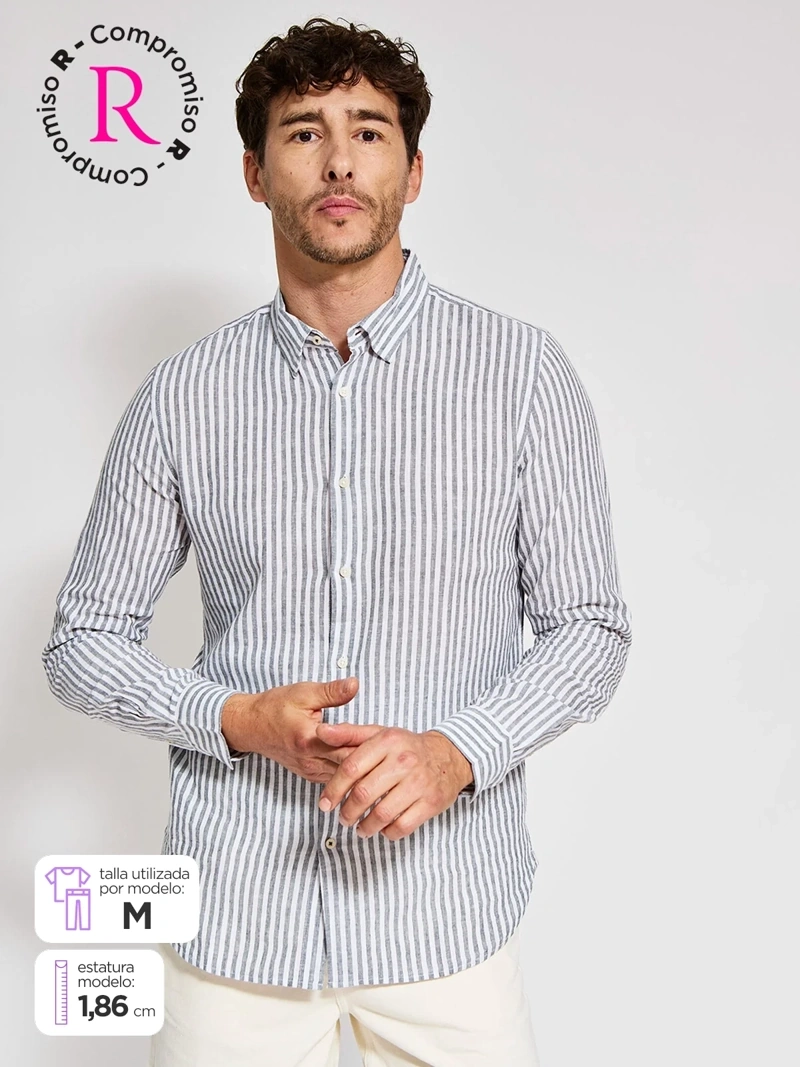 CAMISAS MANGA LARGA HOMBRE MARQUIS LINEAS - 1