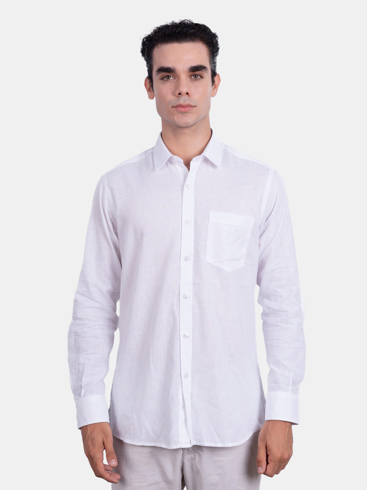 CAMISA MANGA LARGA LINO HOMBRE PIERRE CARDIN - 1