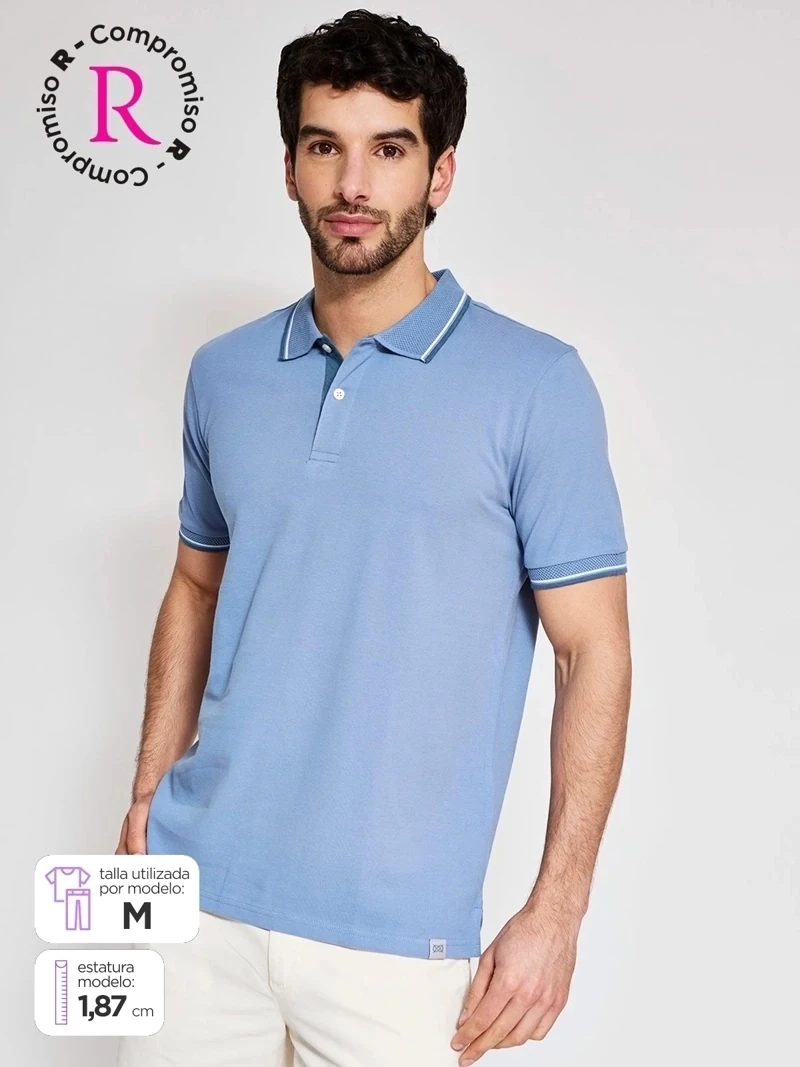 POLO MANGA CORTA ALGODÓN HOMBRE NAVIGATA - 1