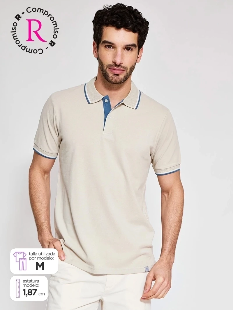 POLO MANGA CORTA ALGODÓN HOMBRE NAVIGATA - 1