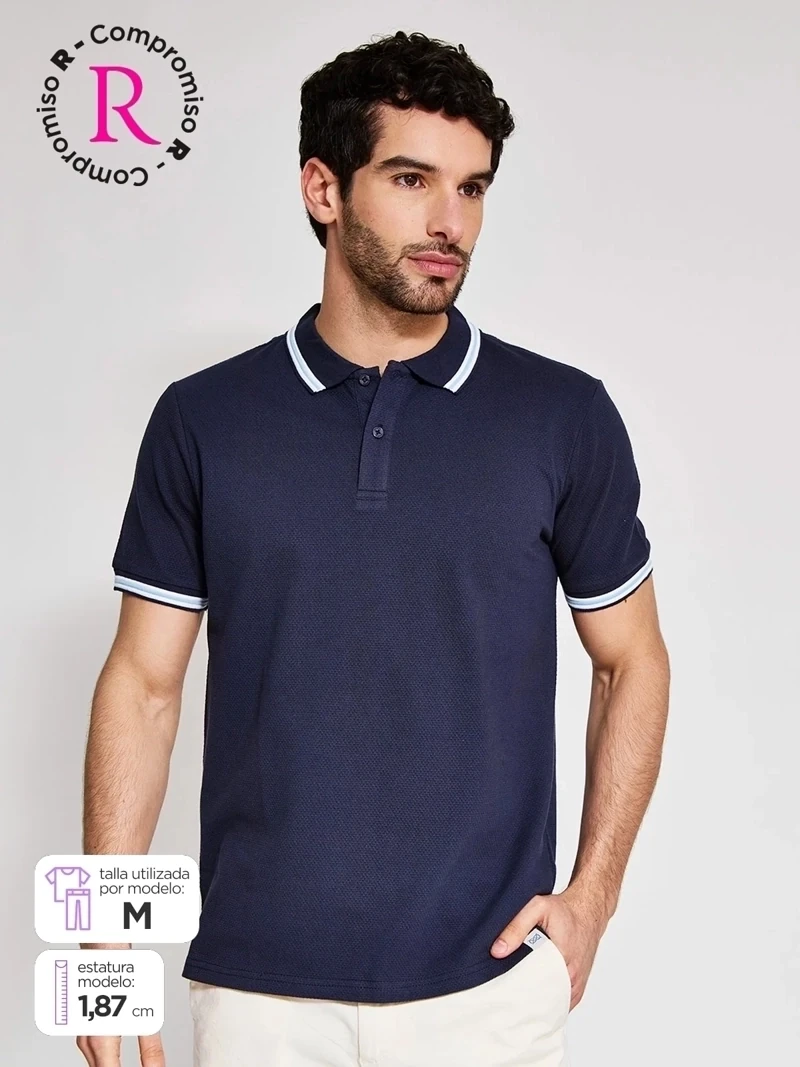 POLO MANGA CORTA ALGODÓN HOMBRE NAVIGATA - 1