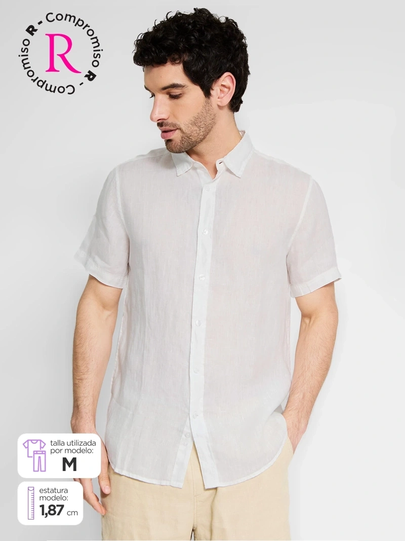 CAMISA MANGA LARGA LINO HOMBRE CACHAREL ELAIN - 1