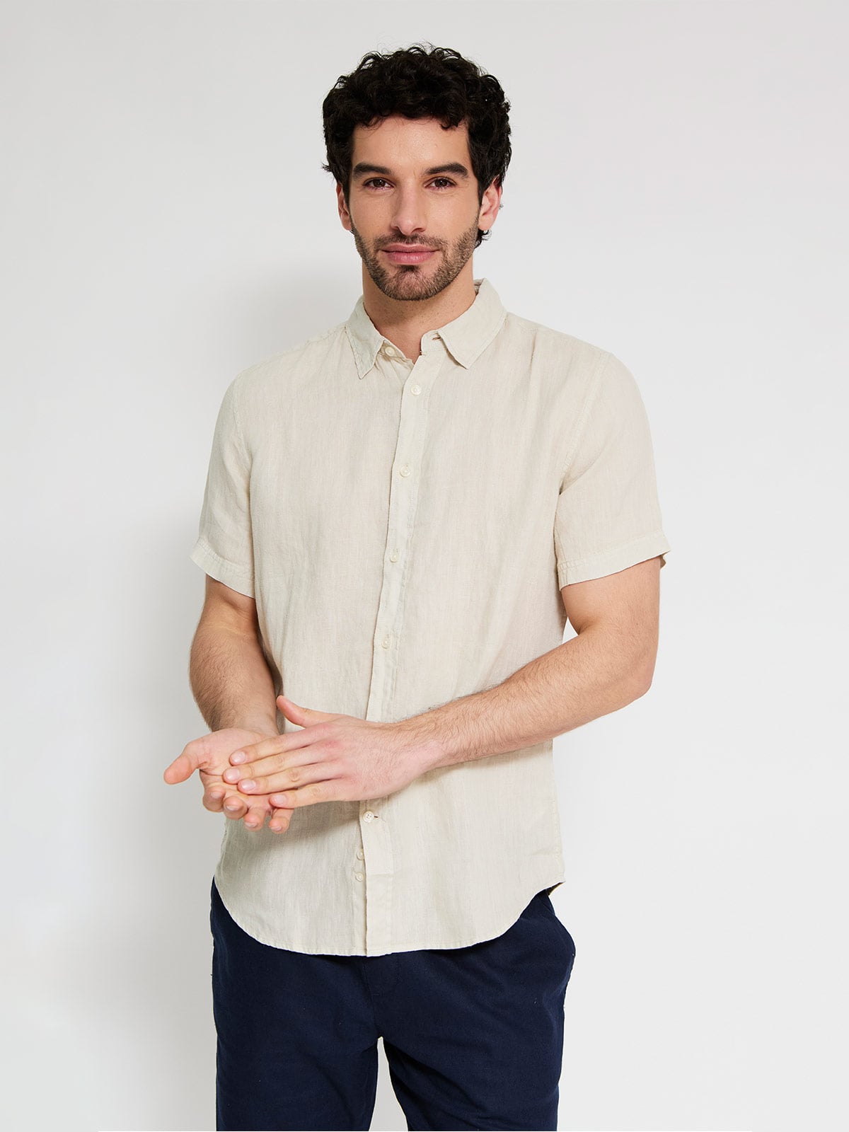 CAMISA MANGA LARGA LINO HOMBRE CACHAREL ELAIN - 1