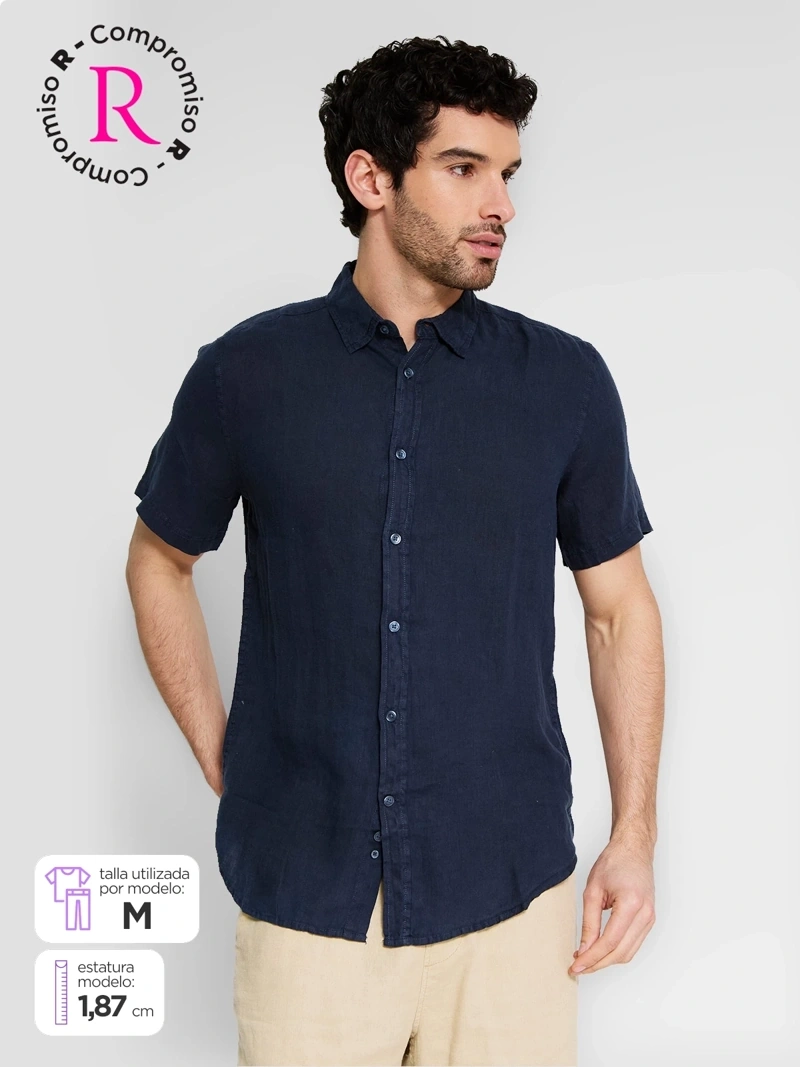 CAMISA MANGA LARGA LINO HOMBRE CACHAREL ELAIN - 1