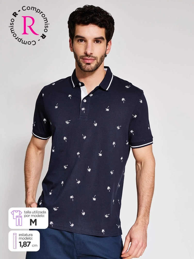POLO MANGA CORTA ALGODÓN HOMBRE KENNETH STEVENS - 1