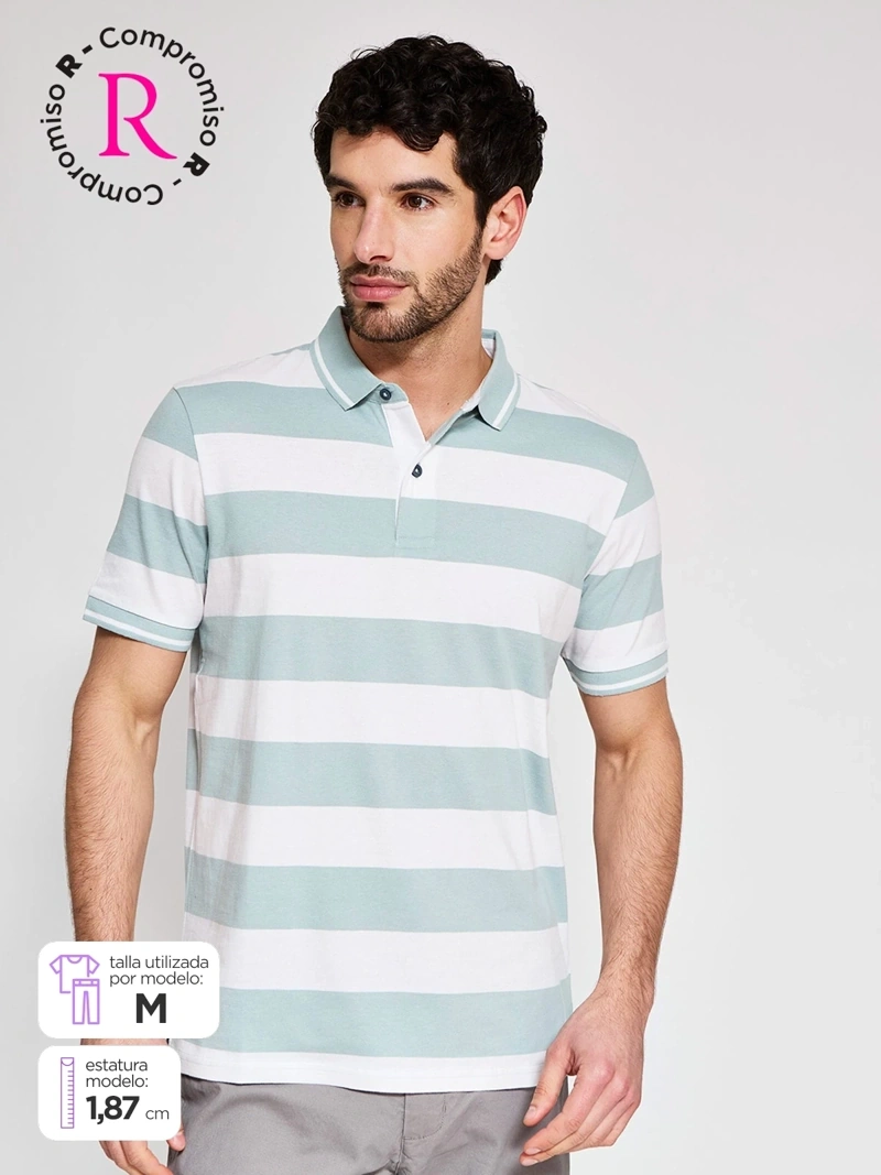 POLO MANGA CORTA ALGODÓN HOMBRE KENNETH STEVENS - 1
