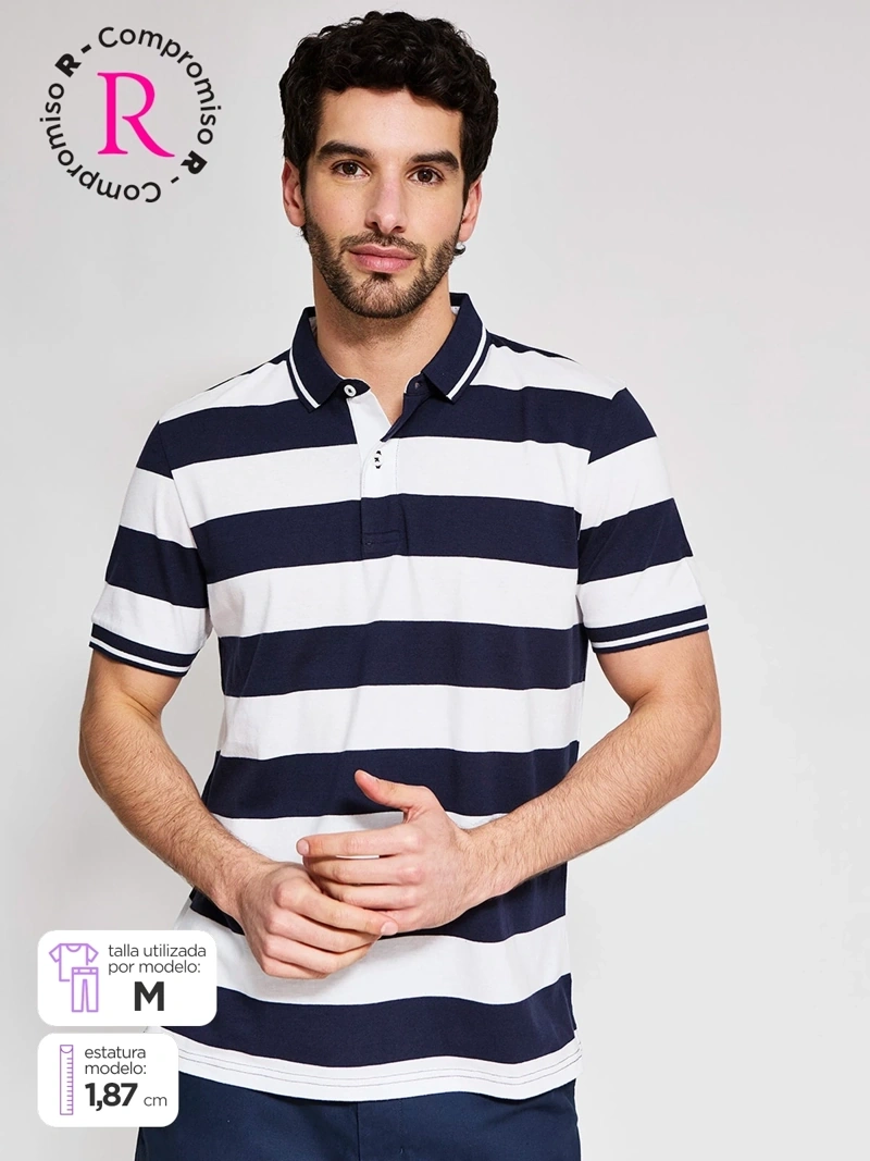 POLO MANGA CORTA ALGODÓN HOMBRE KENNETH STEVENS - 1
