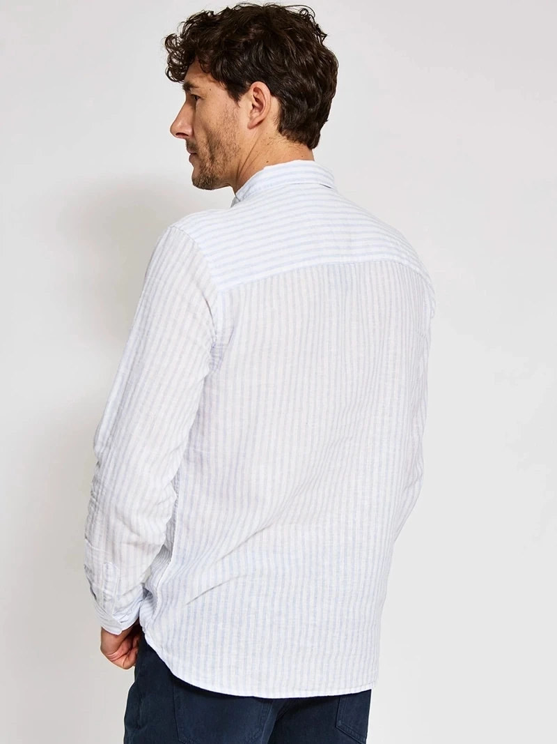 CAMISA MANGA LARGA ALGODÓN LINO HOMBRE MARQUIS - 2