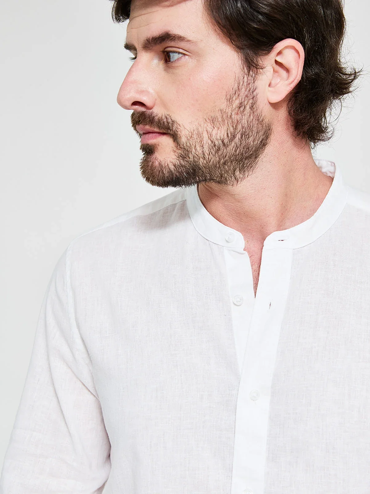 CAMISA MANGA LARGA ALGODÓN LINO HOMBRE MARQUIS - 3