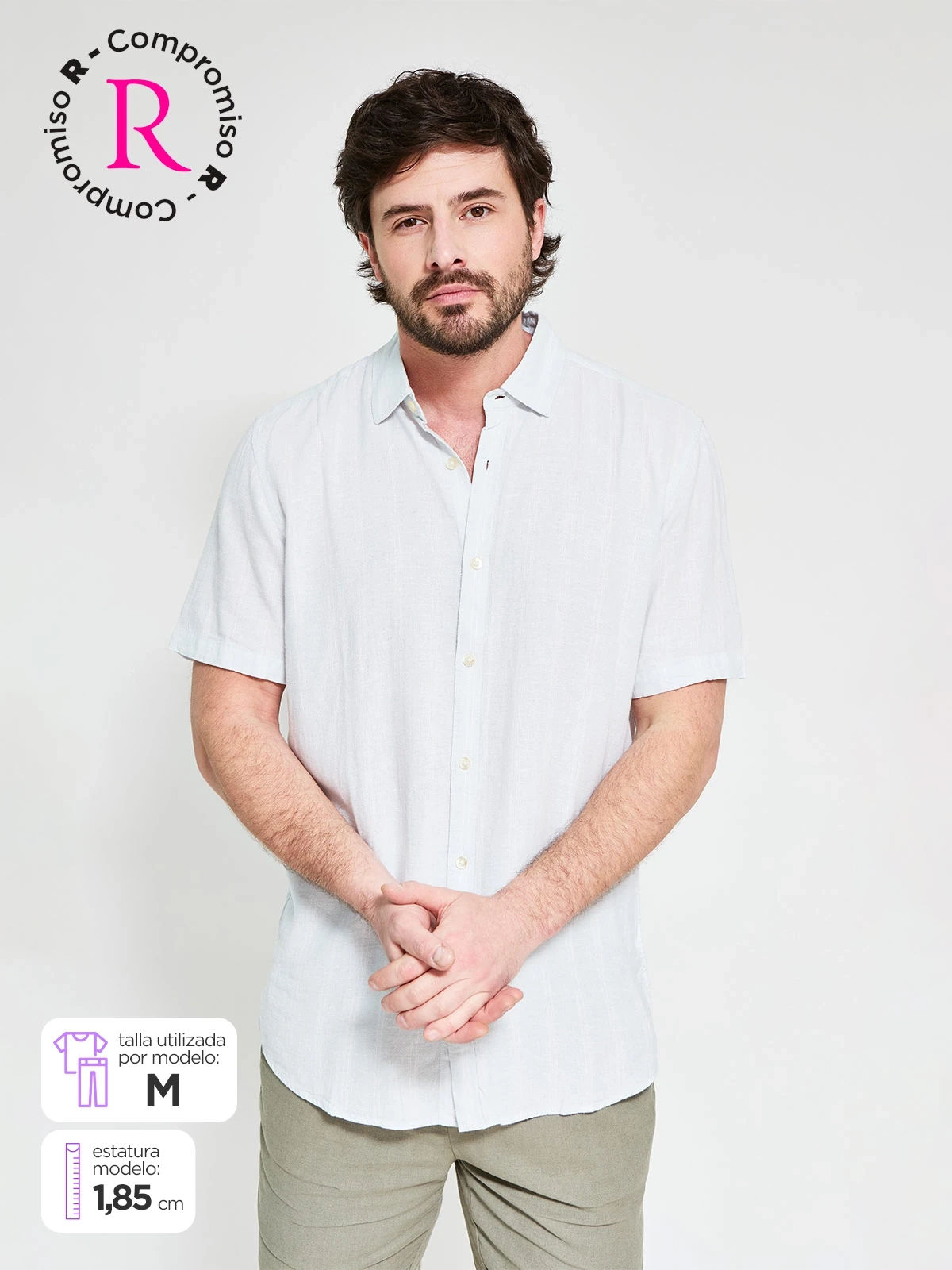 CAMISA MANGA CORTA ALGODÓN HOMBRE NAVIGATA - 1