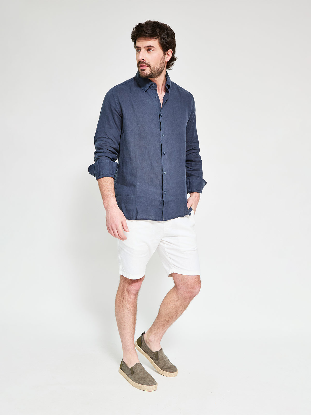 CAMISA MANGA LARGA LINO HOMBRE MARQUIS - 4