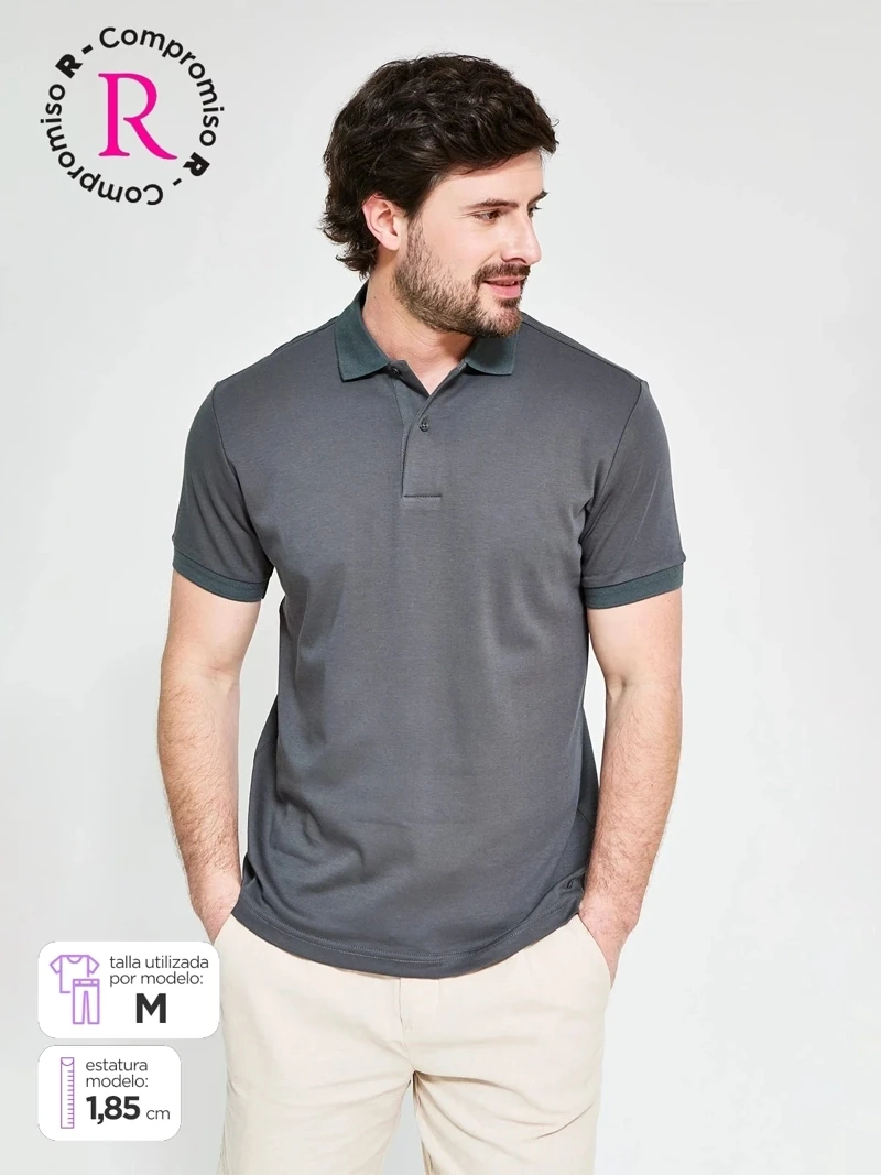 POLO MANGA CORTA ALGODON HOMBRE CACHAREL - 1