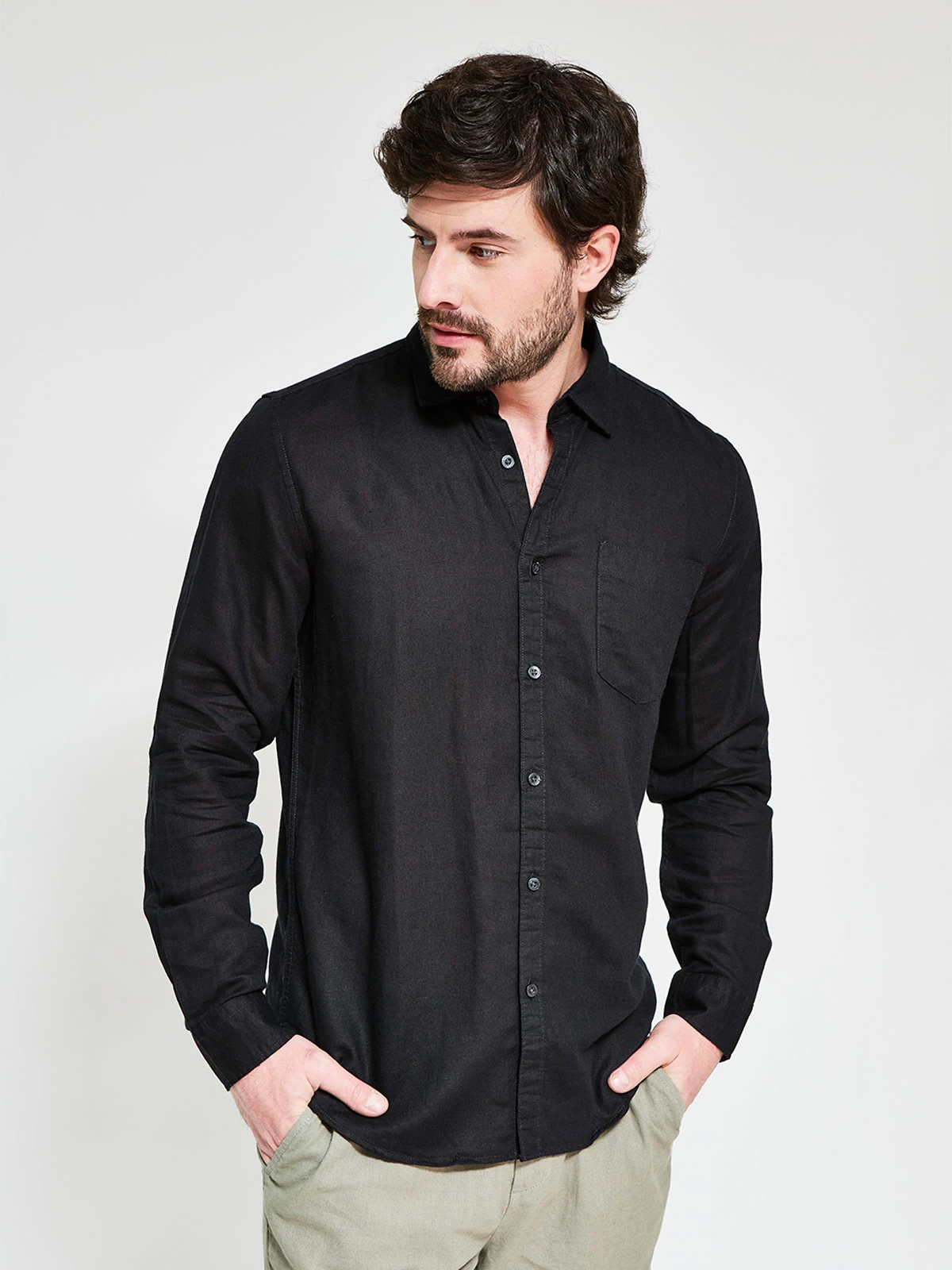 CAMISA MANGA LARGA ALGODÓN HOMBRE NAVIGATA - 1