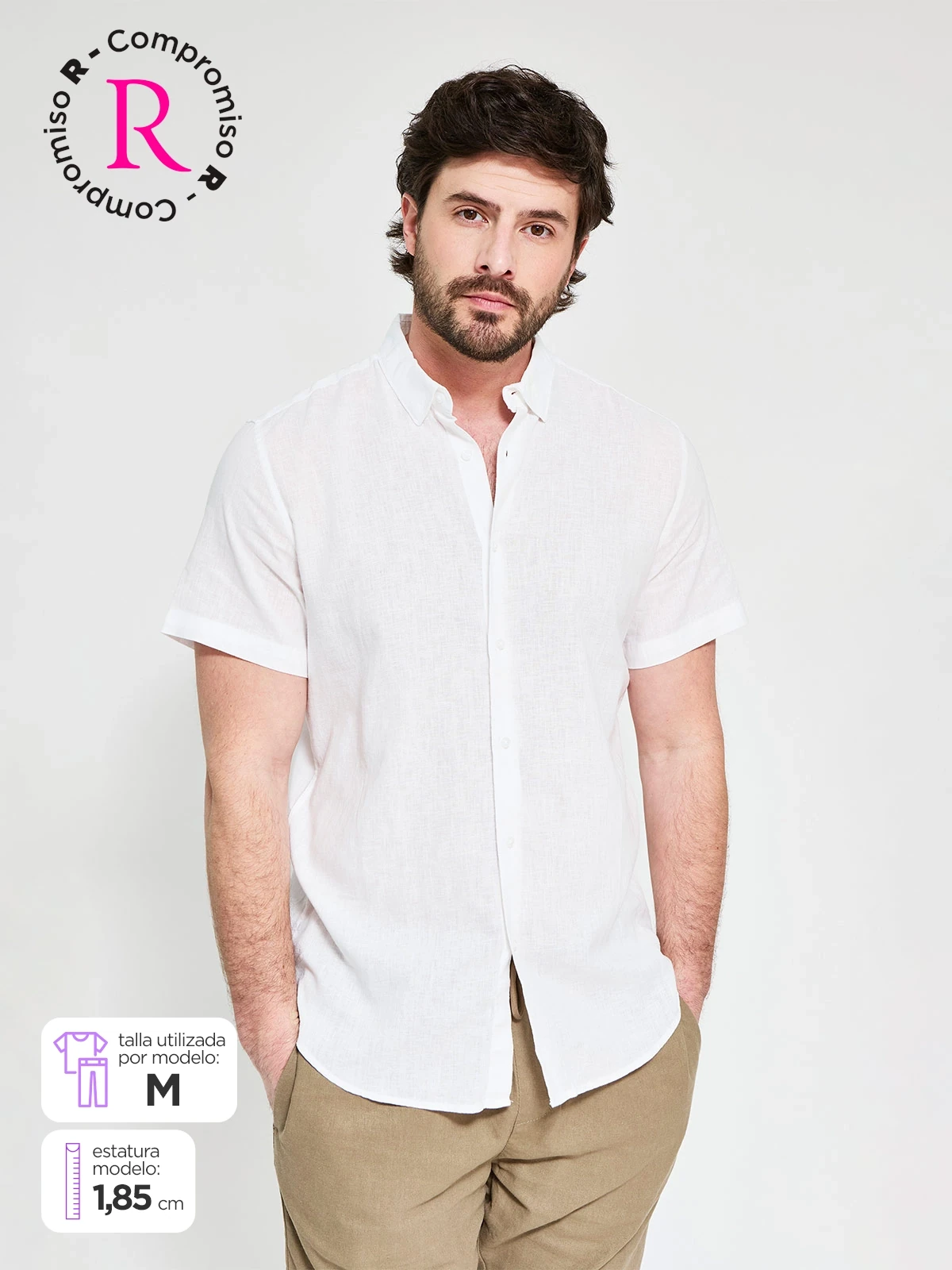 CAMISA MANGA CORTA ALGODÓN HOMBRE MARQUIS - 1