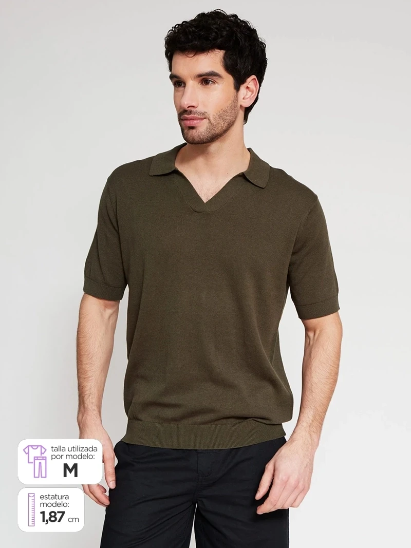 POLO MANGA CORTA ALGODÓN HOMBRE CACHAREL - 1