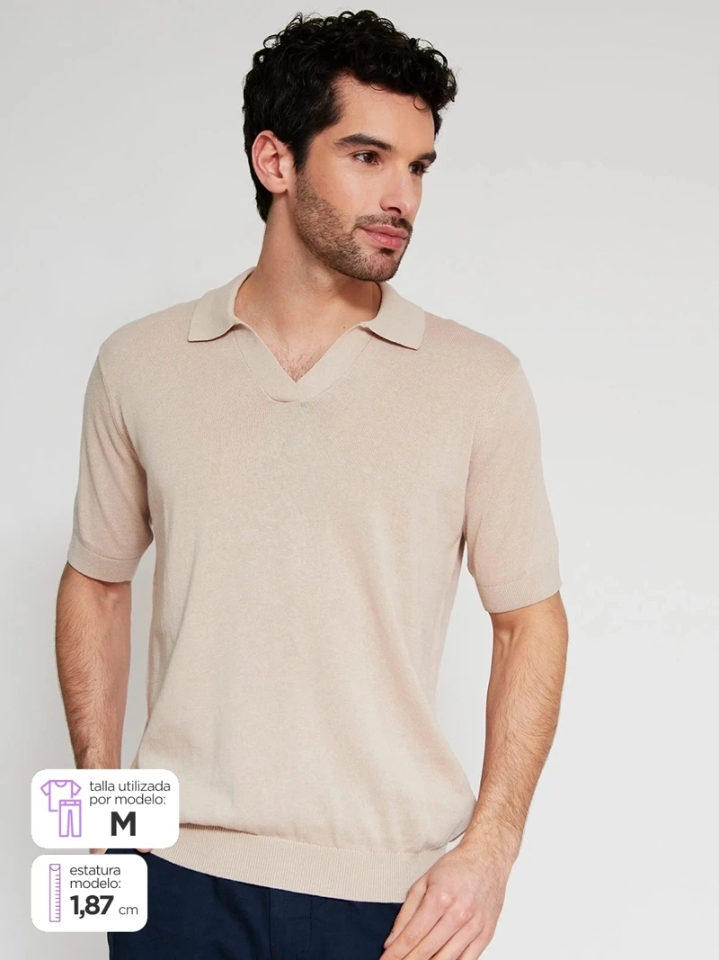 POLO MANGA CORTA ALGODÓN HOMBRE CACHAREL - 1