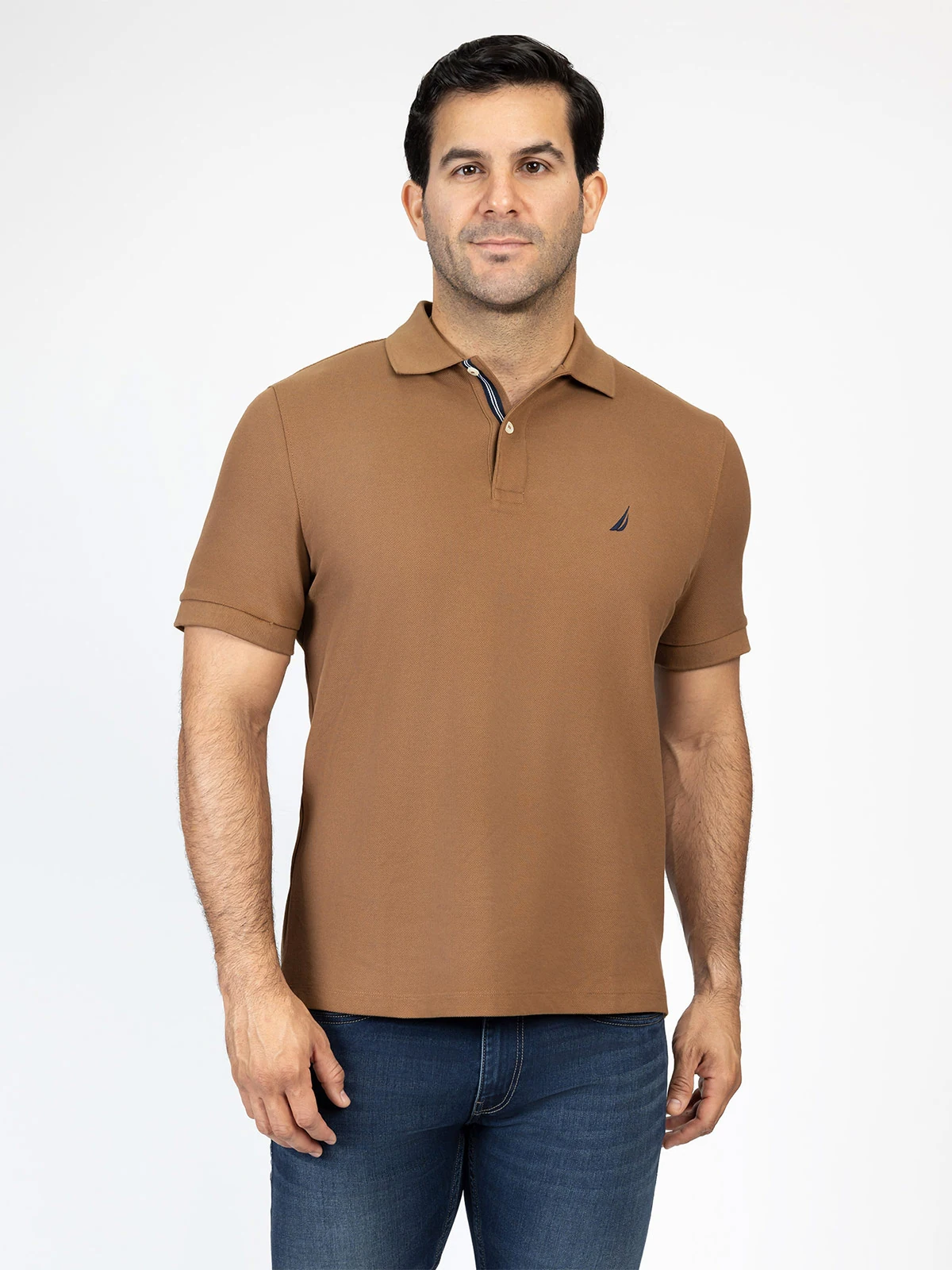 POLO MANGA CORTA HOMBRE NAUTICA CHOCOLATE K17000-2LC - 1