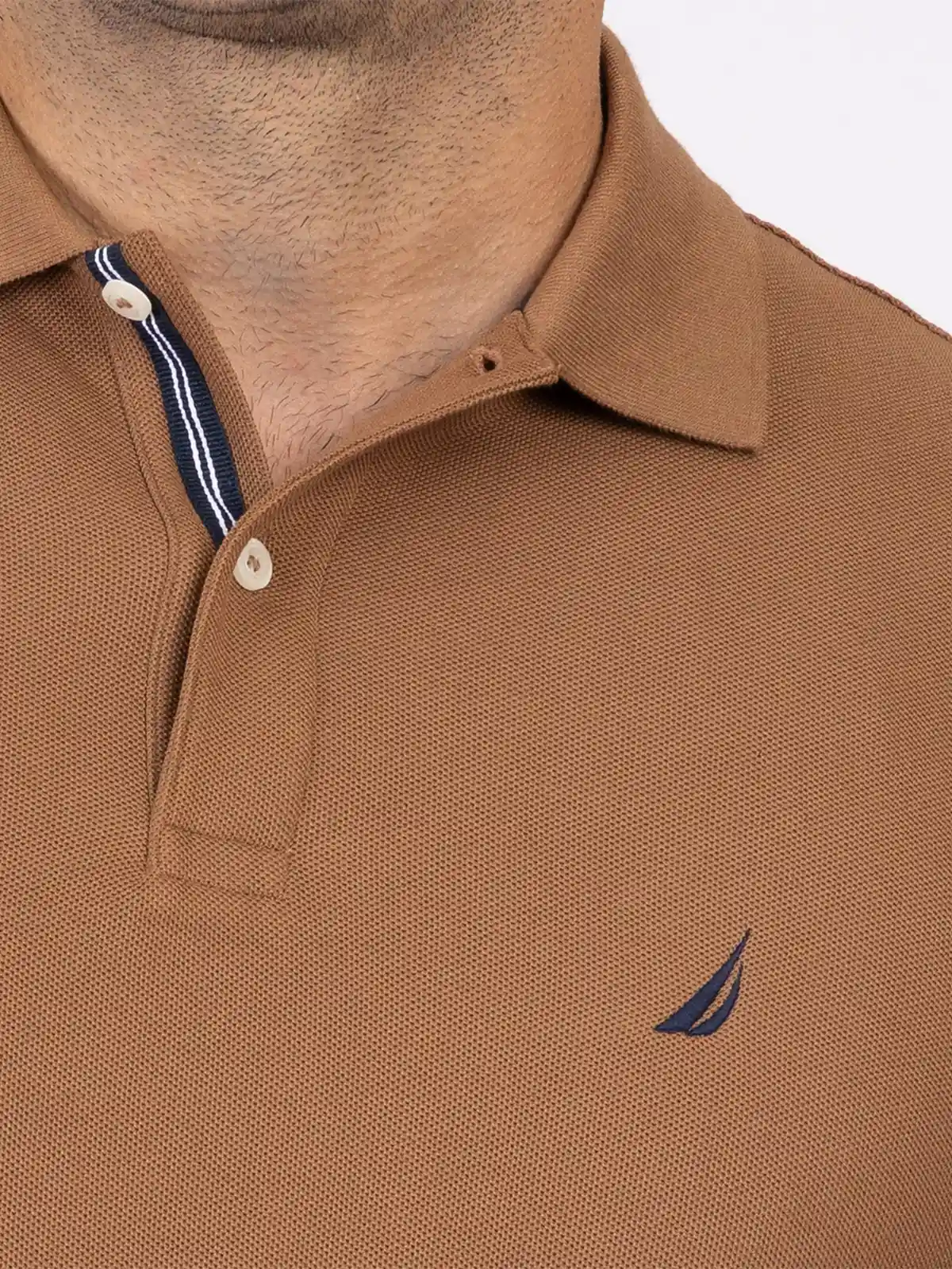 POLO MANGA CORTA HOMBRE NAUTICA CHOCOLATE K17000-2LC - 3