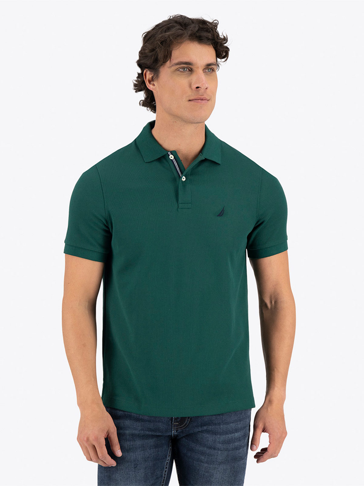 POLO MANGA CORTA HOMBRE NAUTICA VERDE OSCURO K17000-3UE - 1