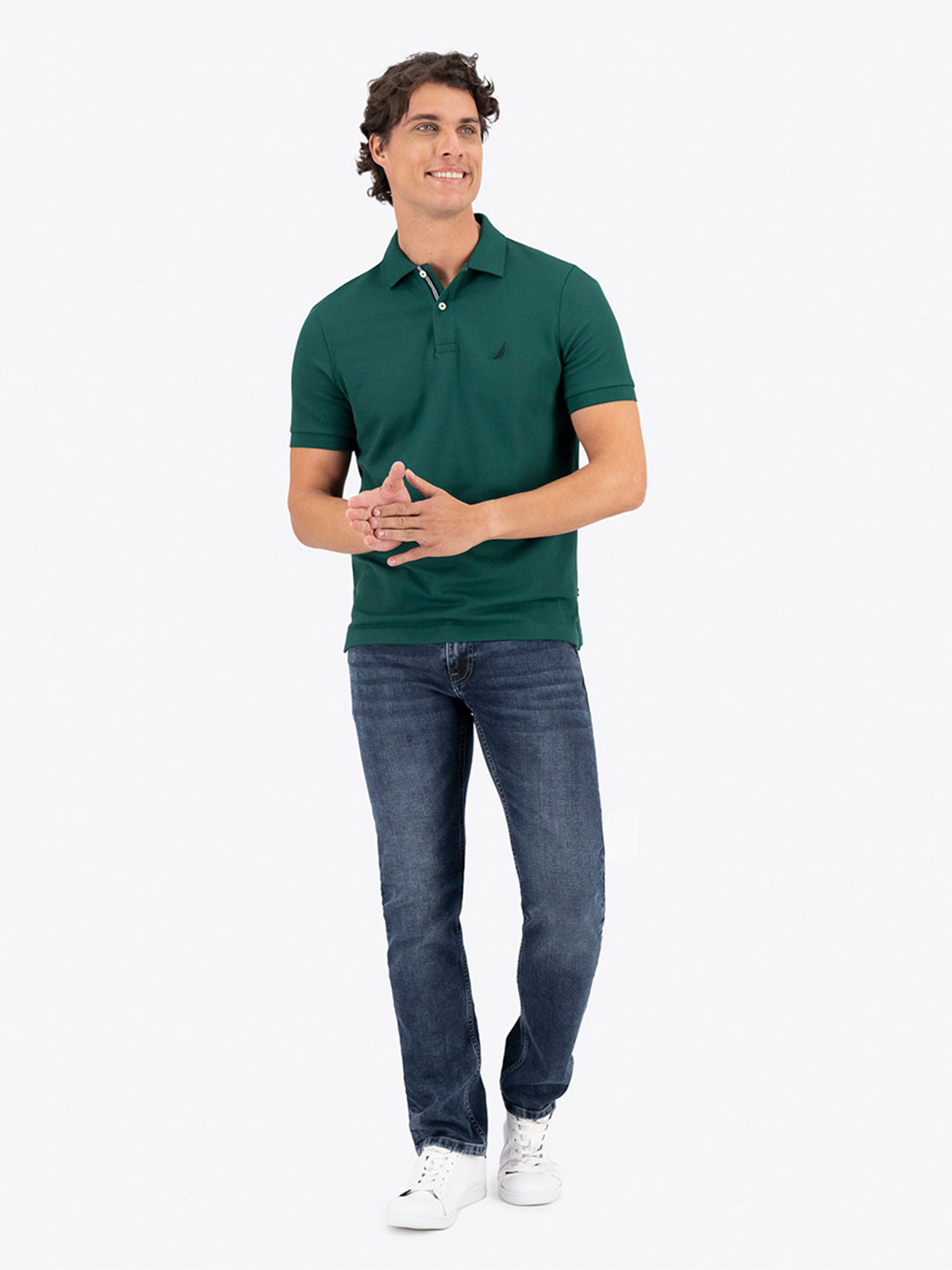 POLO MANGA CORTA HOMBRE NAUTICA VERDE OSCURO K17000-3UE - 3