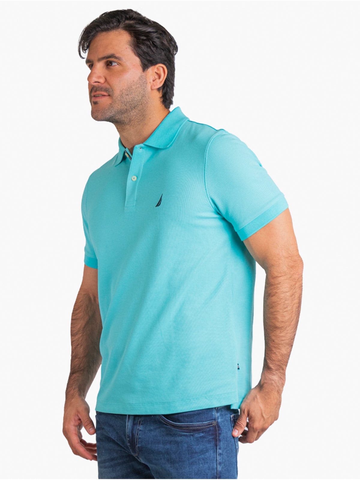 POLO MANGA CORTA HOMBRE NAUTICA CELESTE K17000-4QC - 2