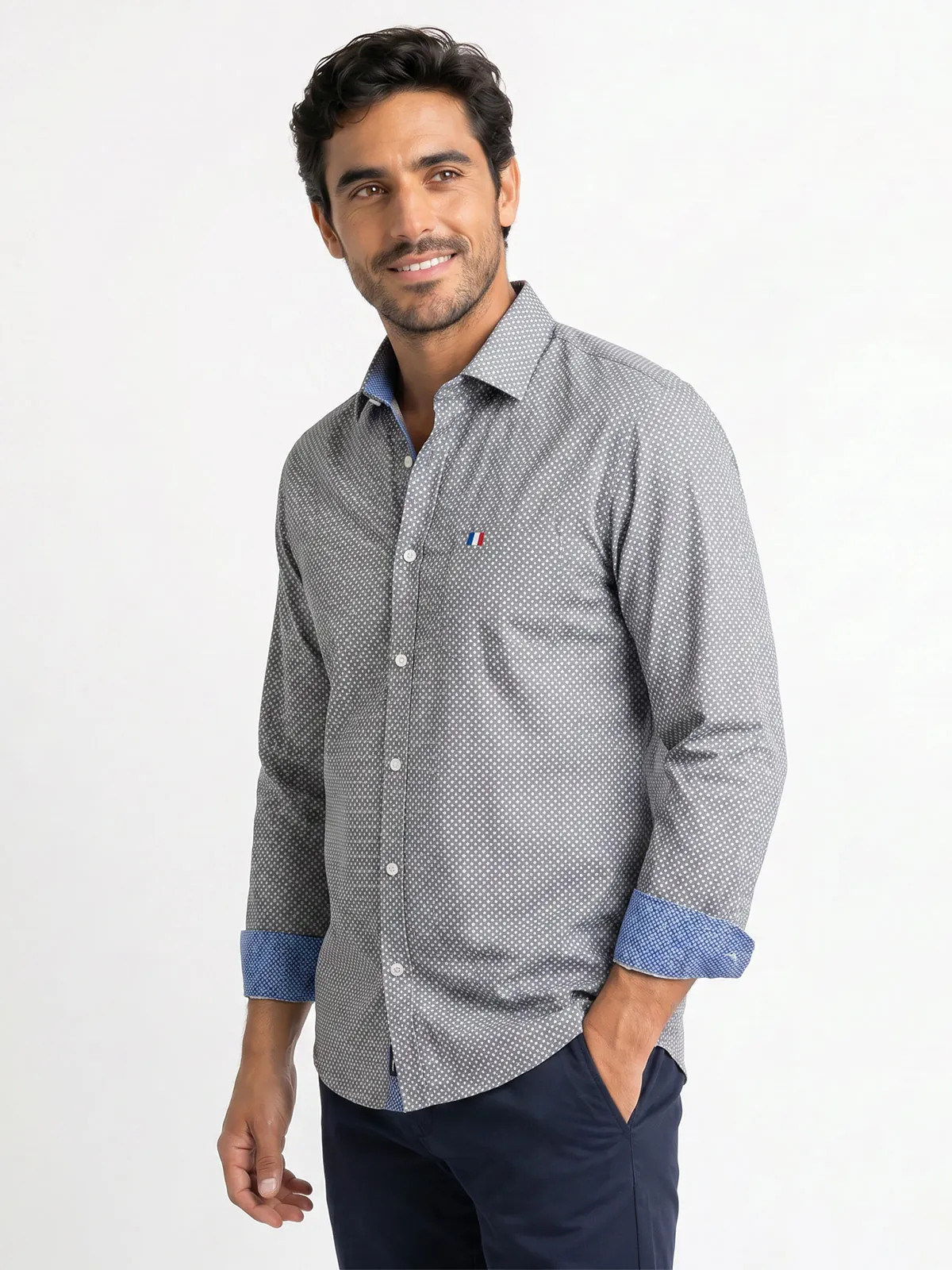 CAMISA MANGA LARGA HOMBRE PIERRE CARDIN ESTAMPADA - 3