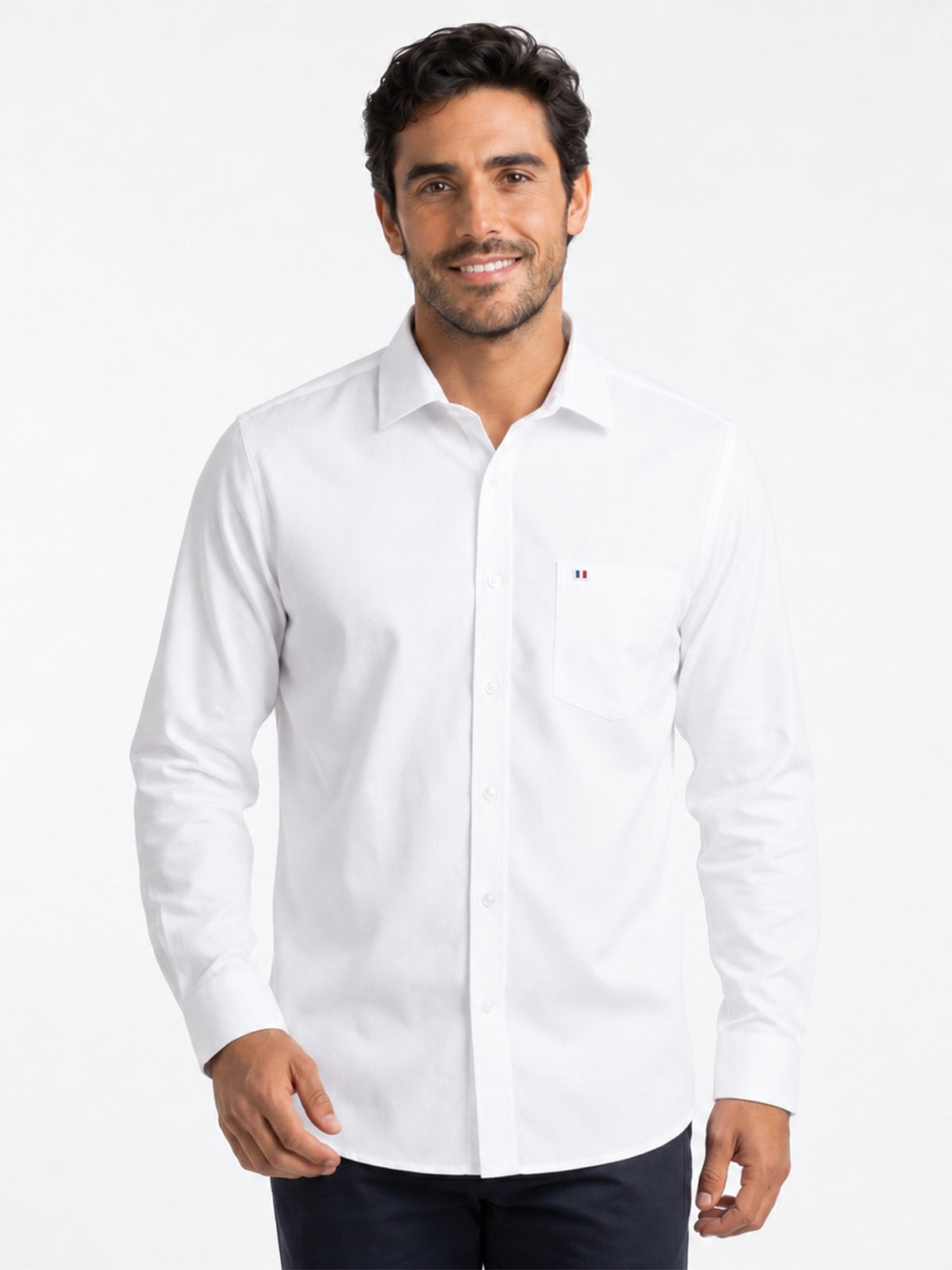 CAMISA MANGA LARGA HOMBRE PIERRE CARDIN TESSUTO MADE IN ITALY - 1