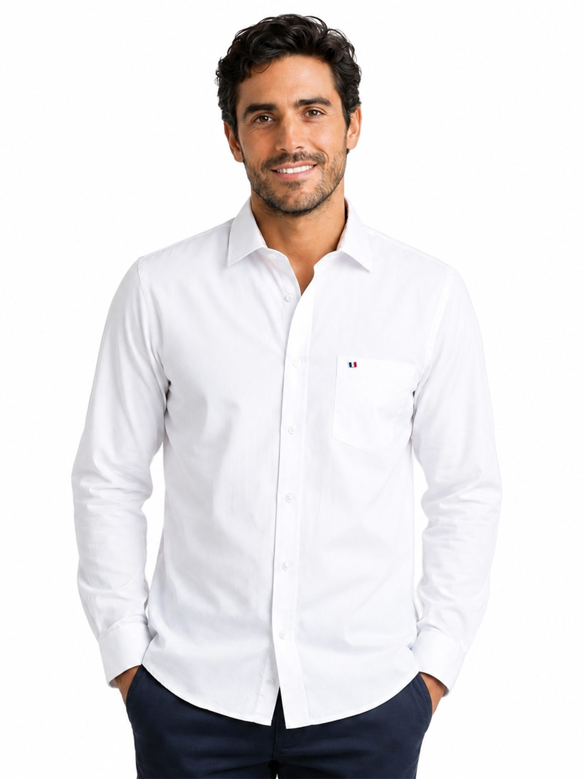 CAMISA MANGA LARGA HOMBRE PIERRE CARDIN TESSUTO MADE IN ITALY - 1