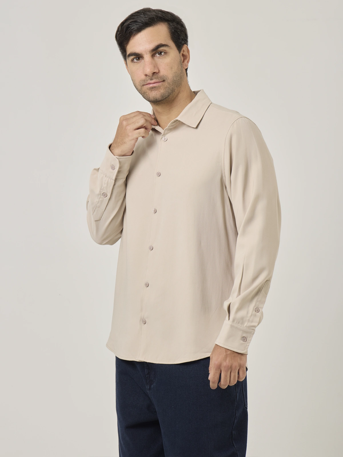 CAMISA MANGA LARGA REGULAR FIT HOMBRE MARQUIS TENCEL - 3