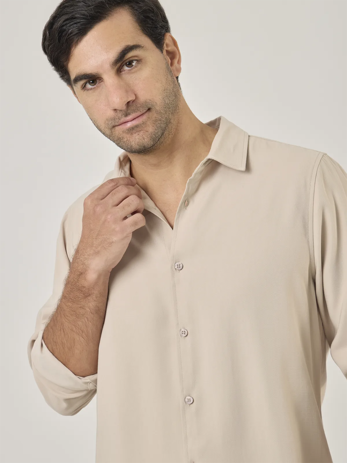 CAMISA MANGA LARGA REGULAR FIT HOMBRE MARQUIS TENCEL - 4