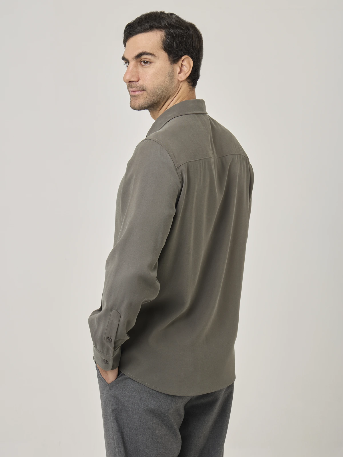 CAMISA MANGA LARGA REGULAR FIT HOMBRE MARQUIS TENCEL - 2