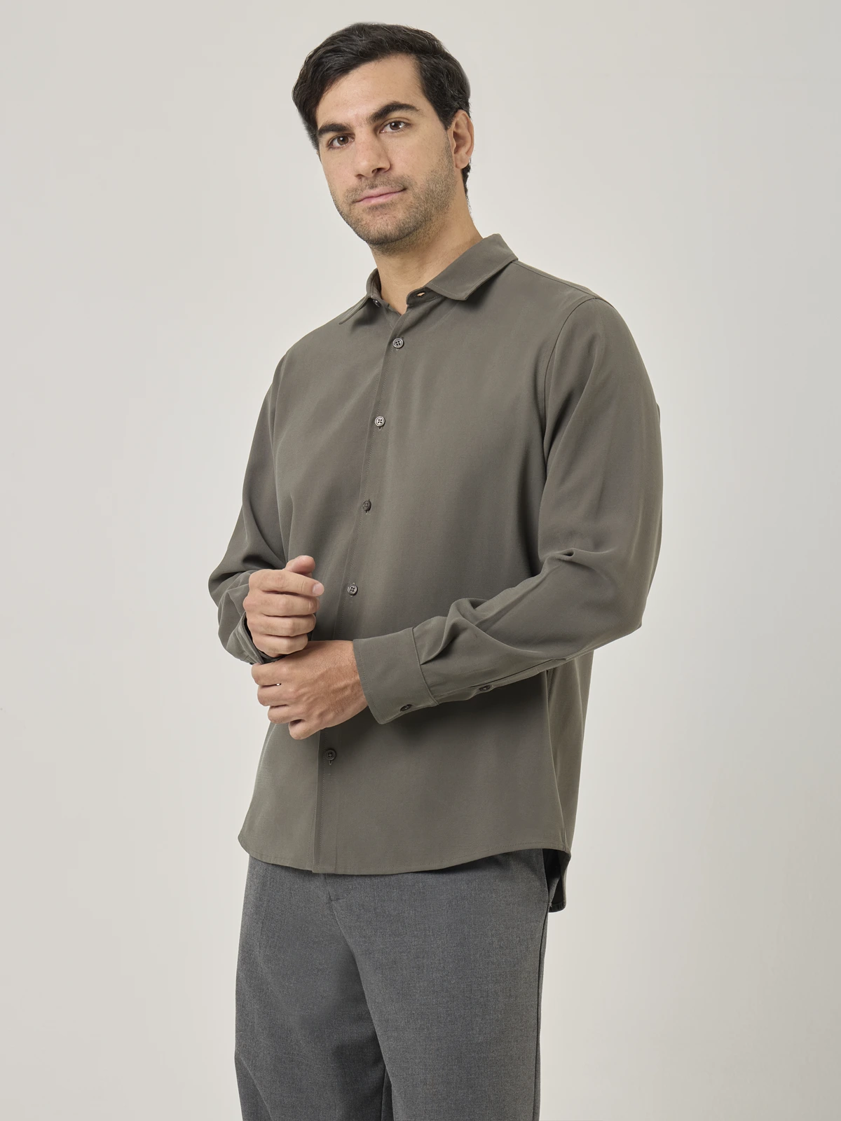 CAMISA MANGA LARGA REGULAR FIT HOMBRE MARQUIS TENCEL - 3