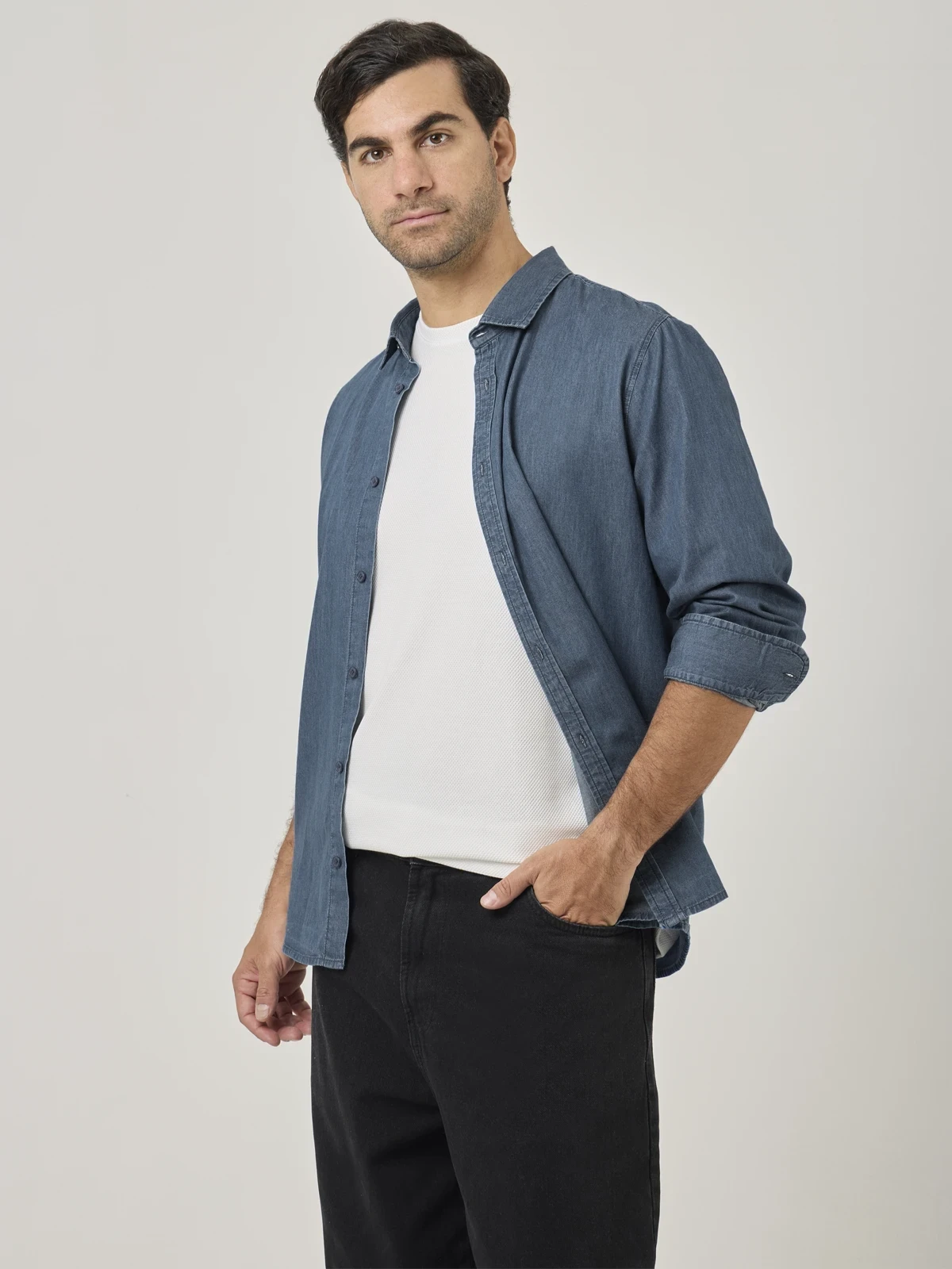CAMISA MANGA LARGA REGULAR FIT HOMBRE MARQUIS DENIM - 3