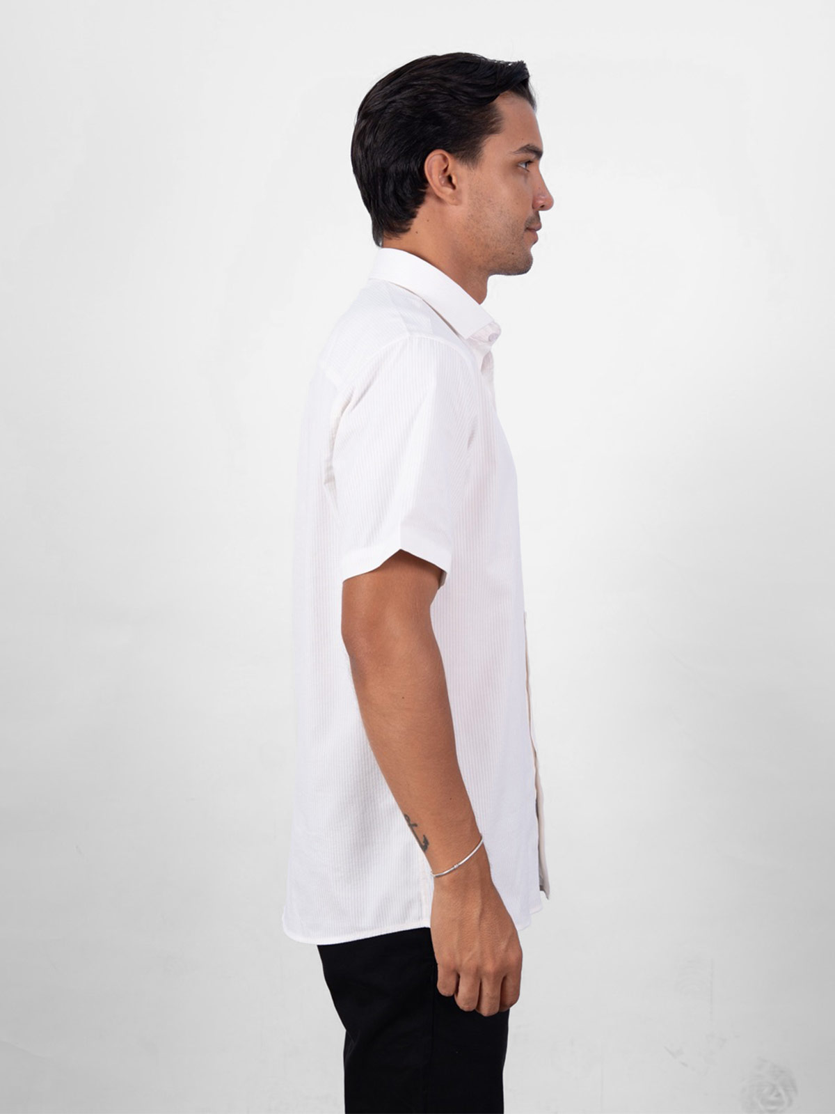 CAMISA MANGA CORTA HOMBRE PIERRE CARDIN TESSUTO ITALY - 3