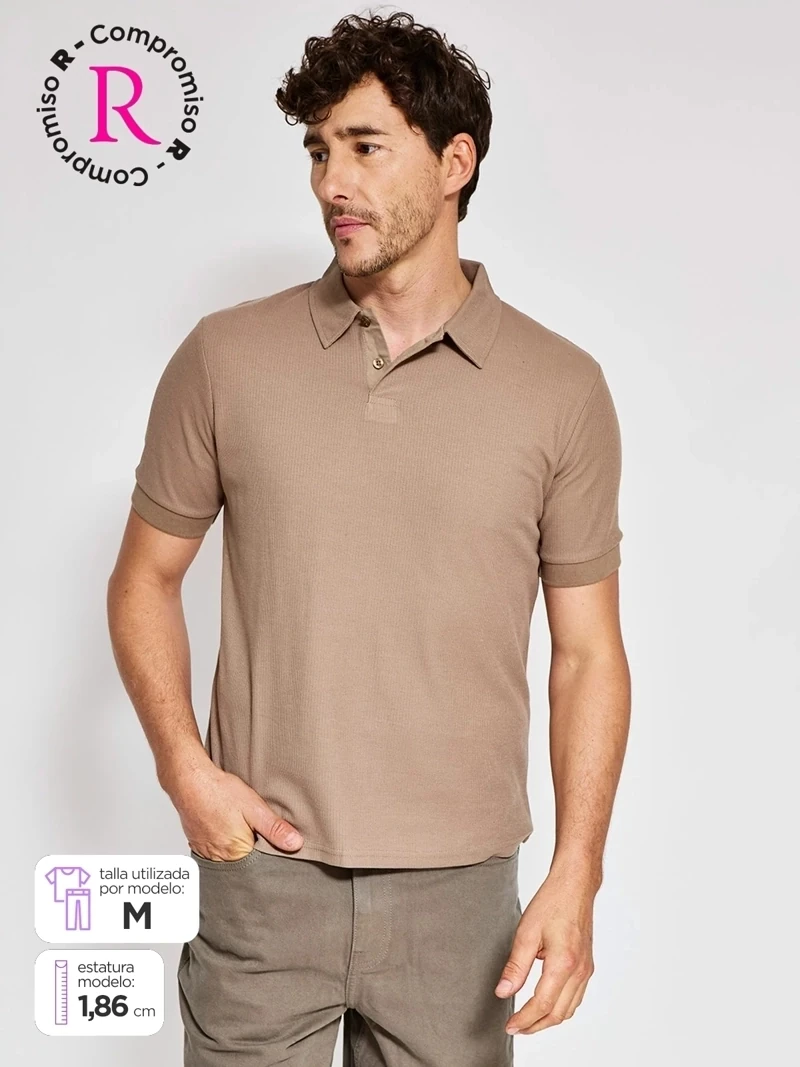 POLO MANGA CORTA TEJIDO ALGODÓN HOMBRE MARQUIS - 1