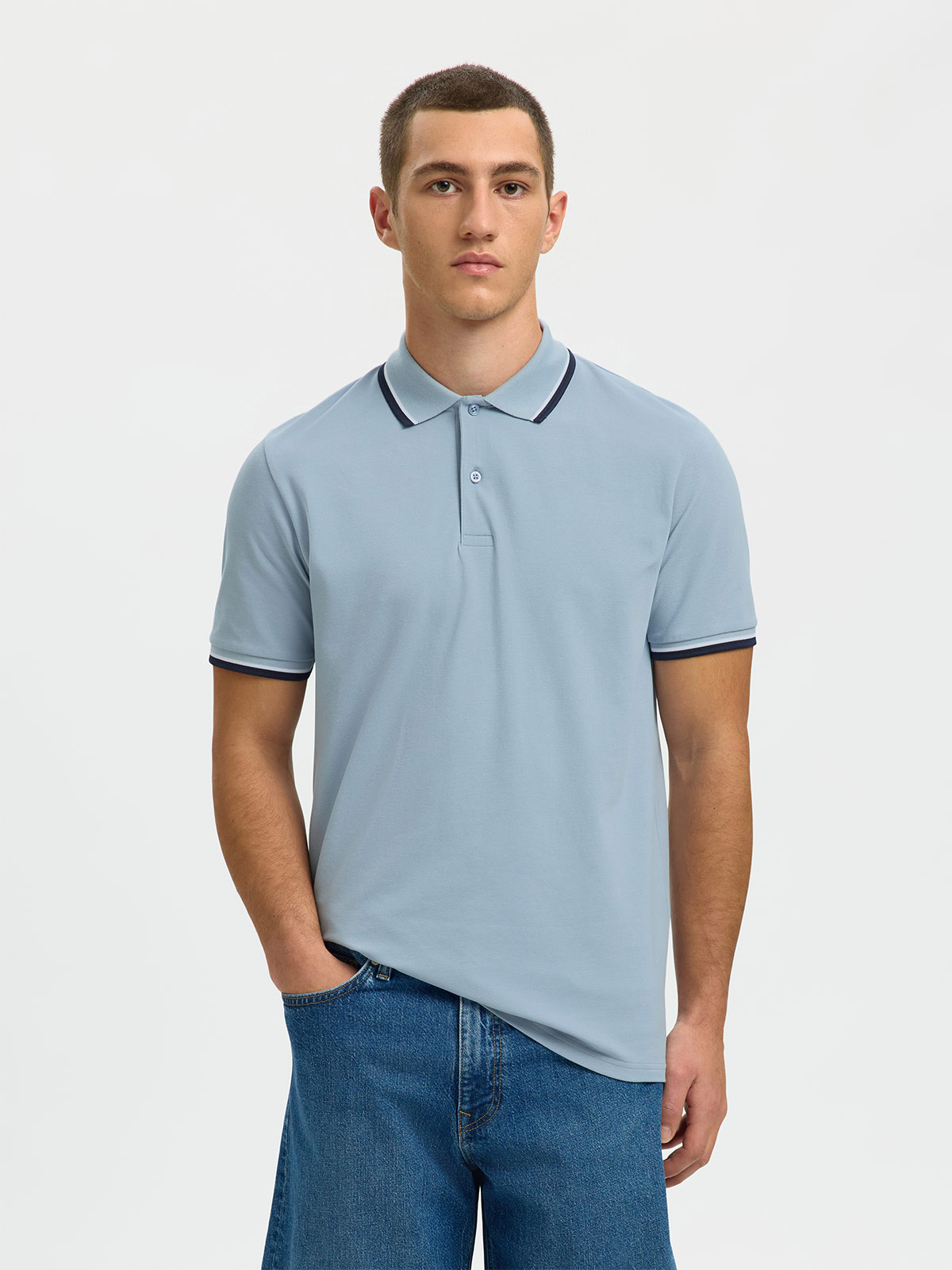 POLO MANGA CORTA HOMBRE SELECTED - 1