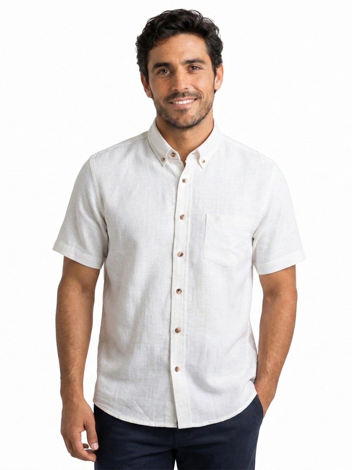 CAMISA MANGA CORTA HOMBRE PIERRE CARDIN LINEN COLLECTION - 1
