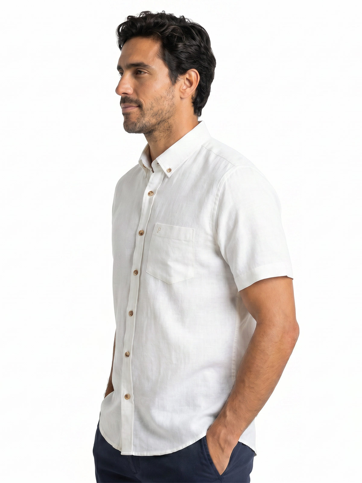 CAMISA MANGA CORTA HOMBRE PIERRE CARDIN LINEN COLLECTION - 3