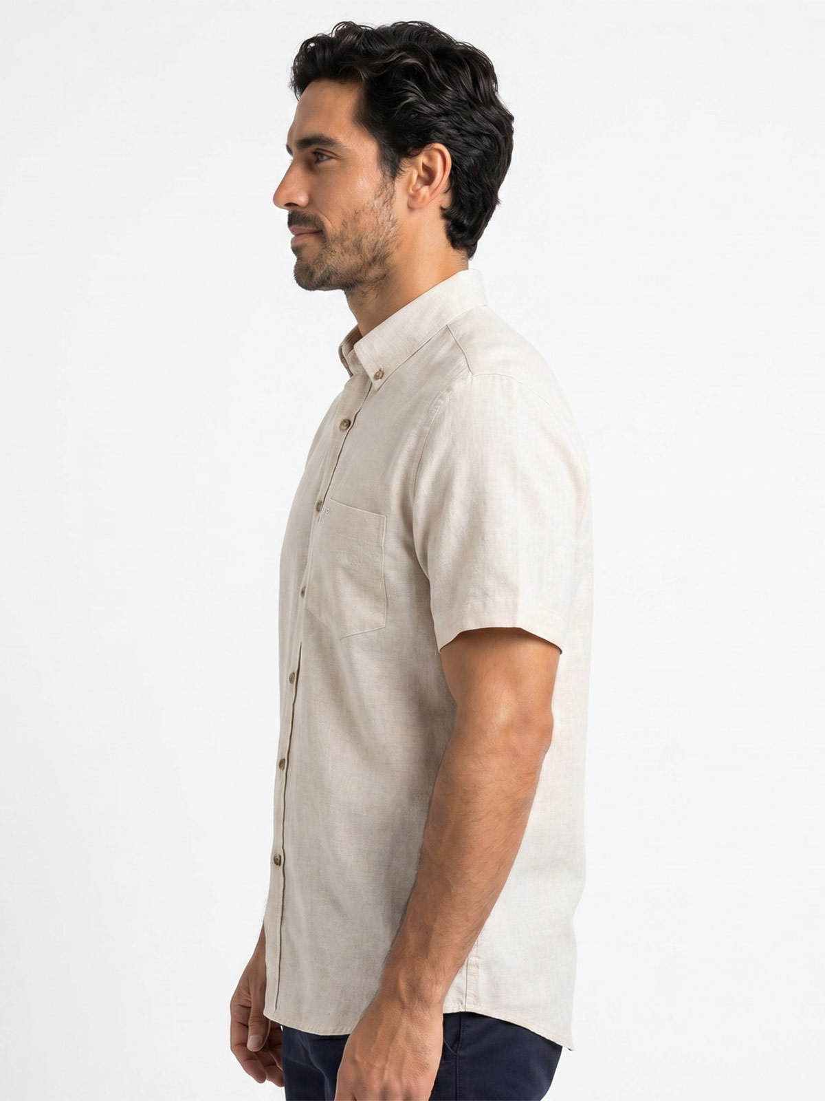 CAMISA MANGA CORTA HOMBRE PIERRE CARDIN LINEN COLLECTION - 3