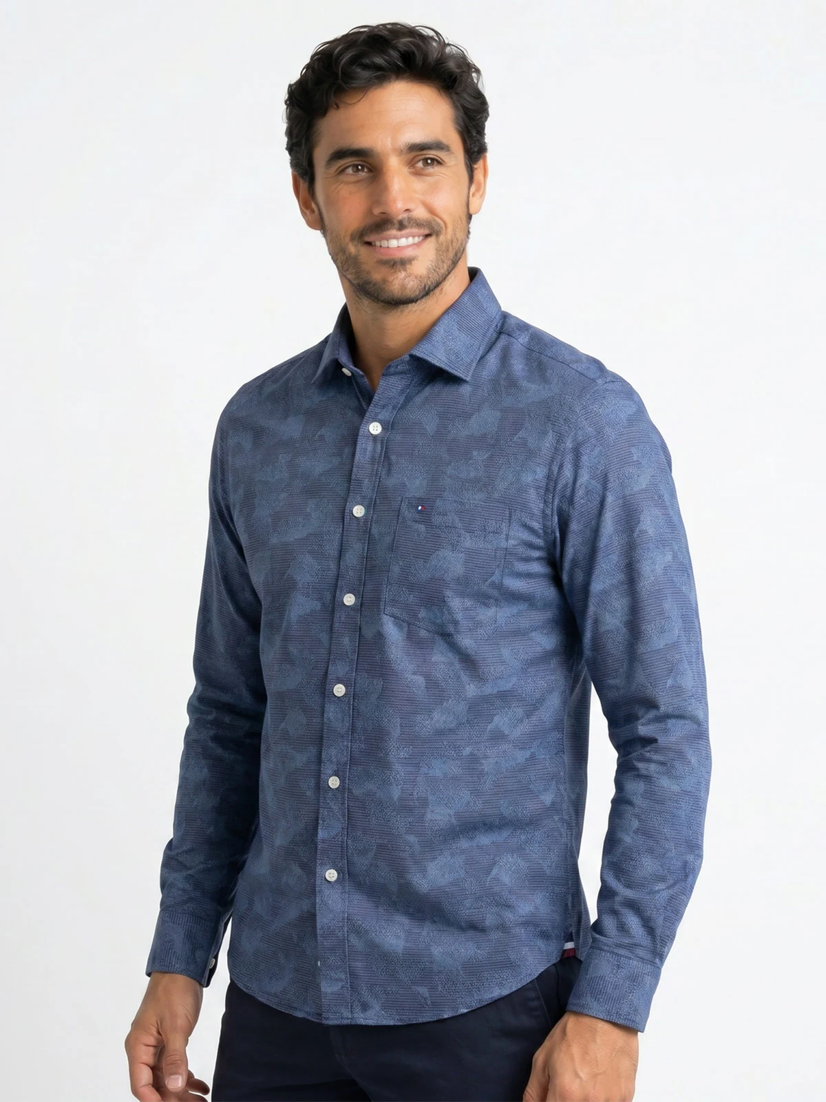 CAMISA MANGA LARGA HOMBRE PIERRE CARDIN TESSUTO ITALY - 4