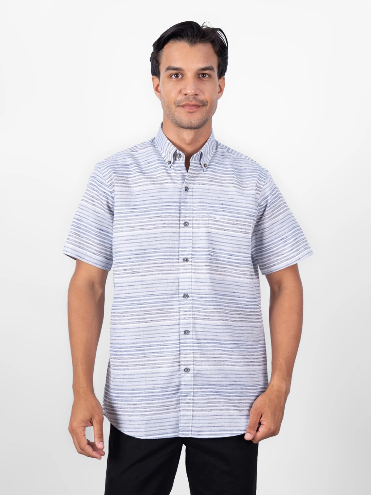 CAMISA MANGA CORTA HOMBRE PIERRE CARDIN LINEN COLLECTION - 1