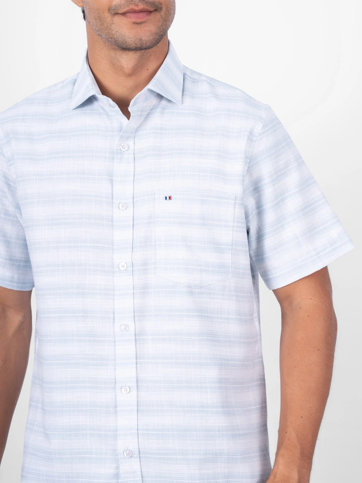 CAMISA MANGA CORTA HOMBRE PIERRE CARDIN TESSUTO ITALY - 4