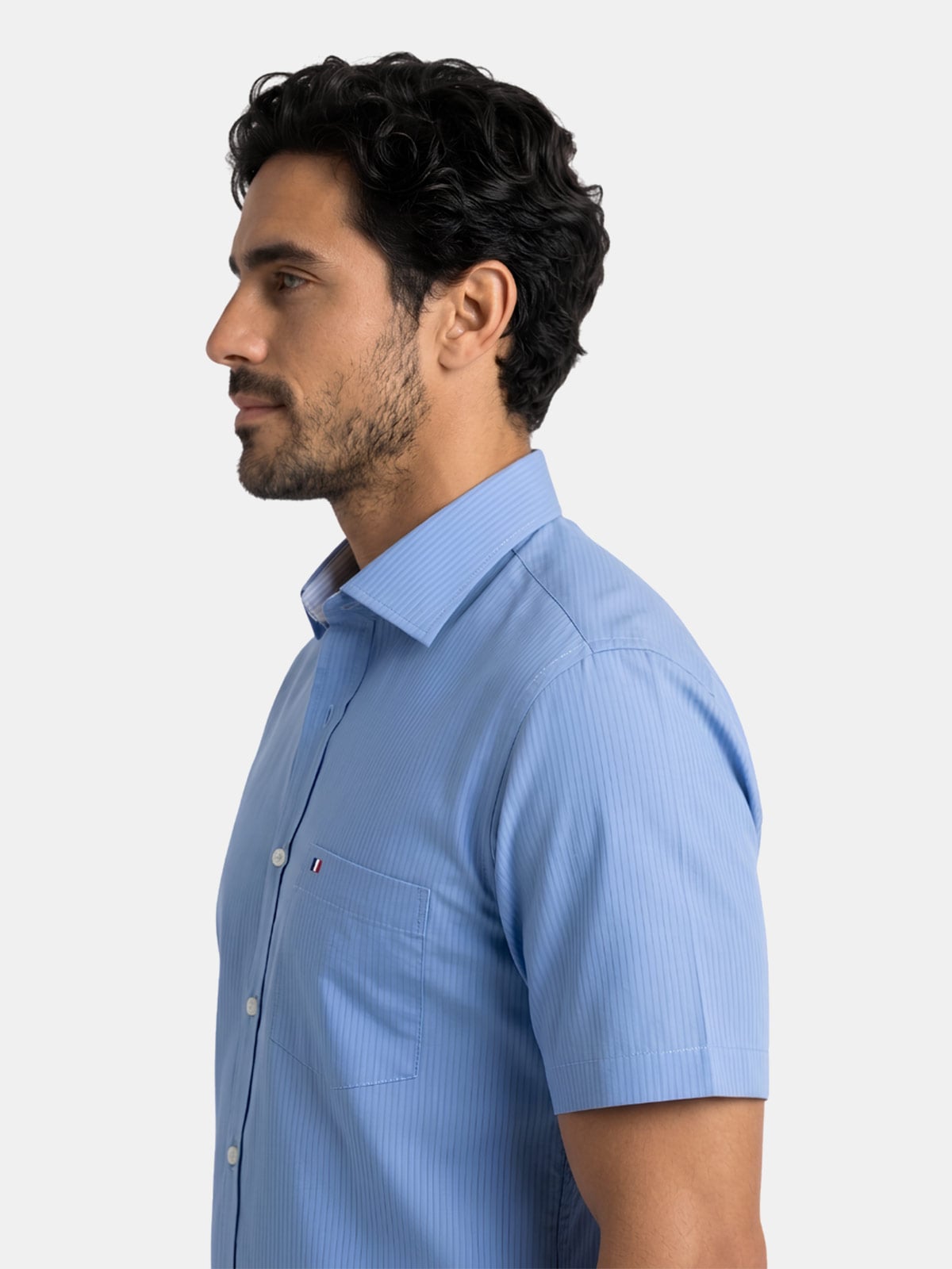 CAMISA MANGA CORTA HOMBRE PIERRE CARDIN TESSUTO ITALY - 4